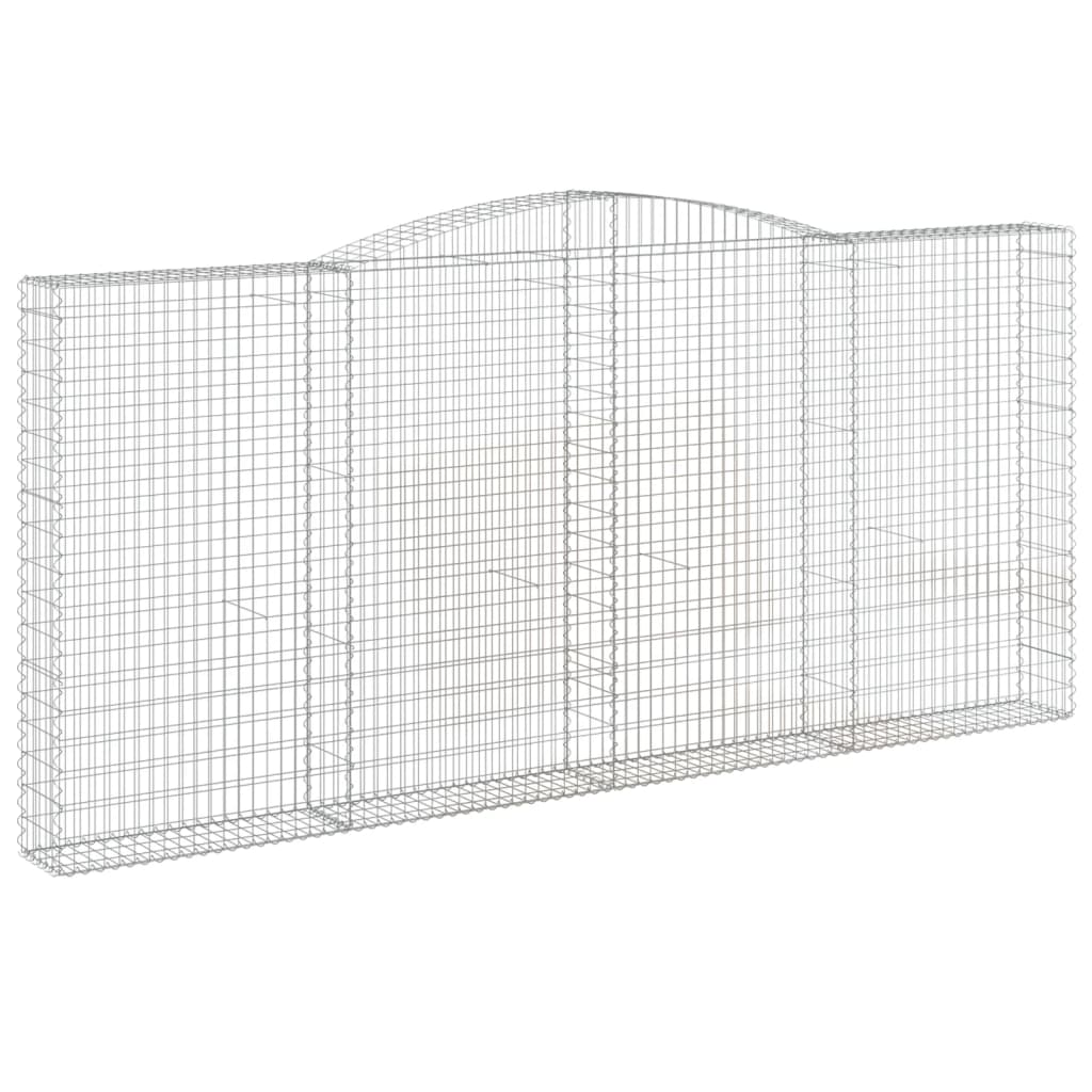 Paniers à gabions arqués 6 pcs 400x30x180/200 cm Fer galvanisé