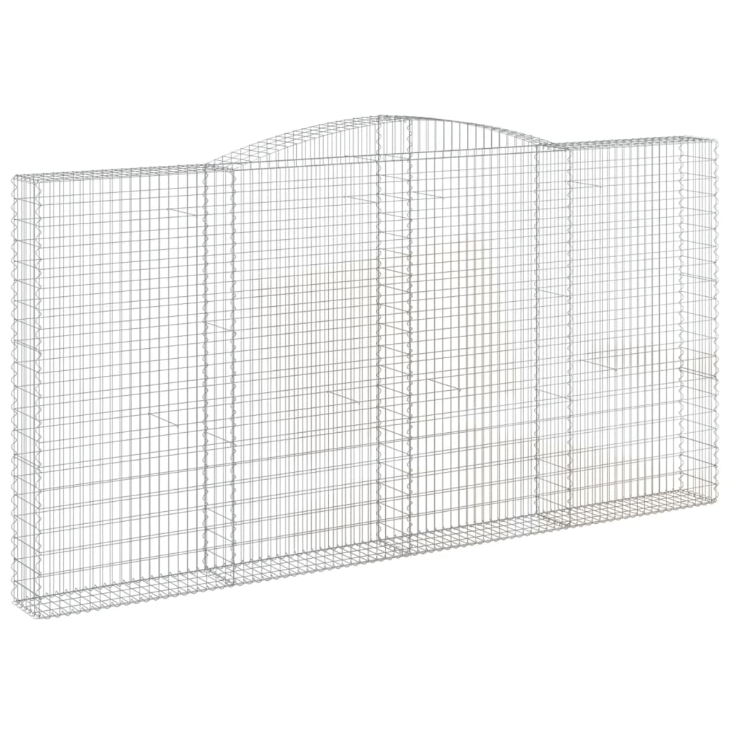 Paniers à gabions arqués 3 pcs 400x30x200/220 cm Fer galvanisé