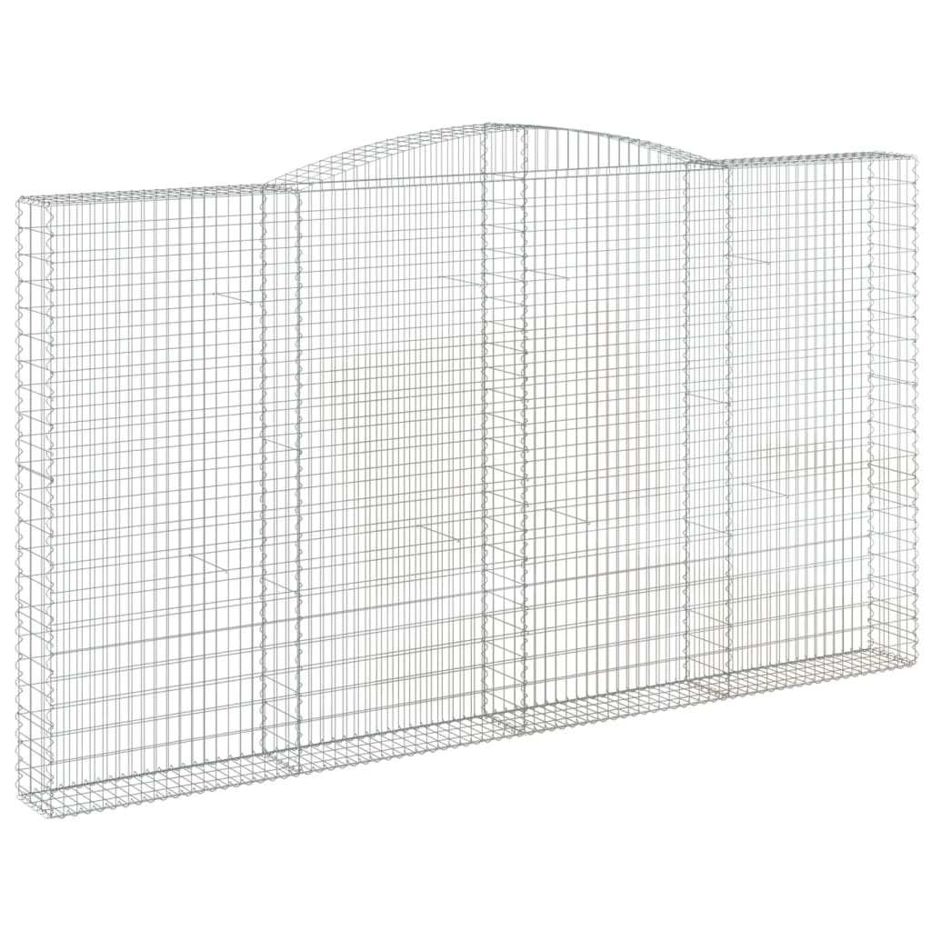 Paniers à gabions arqués 3 pcs 400x30x220/240 cm Fer galvanisé