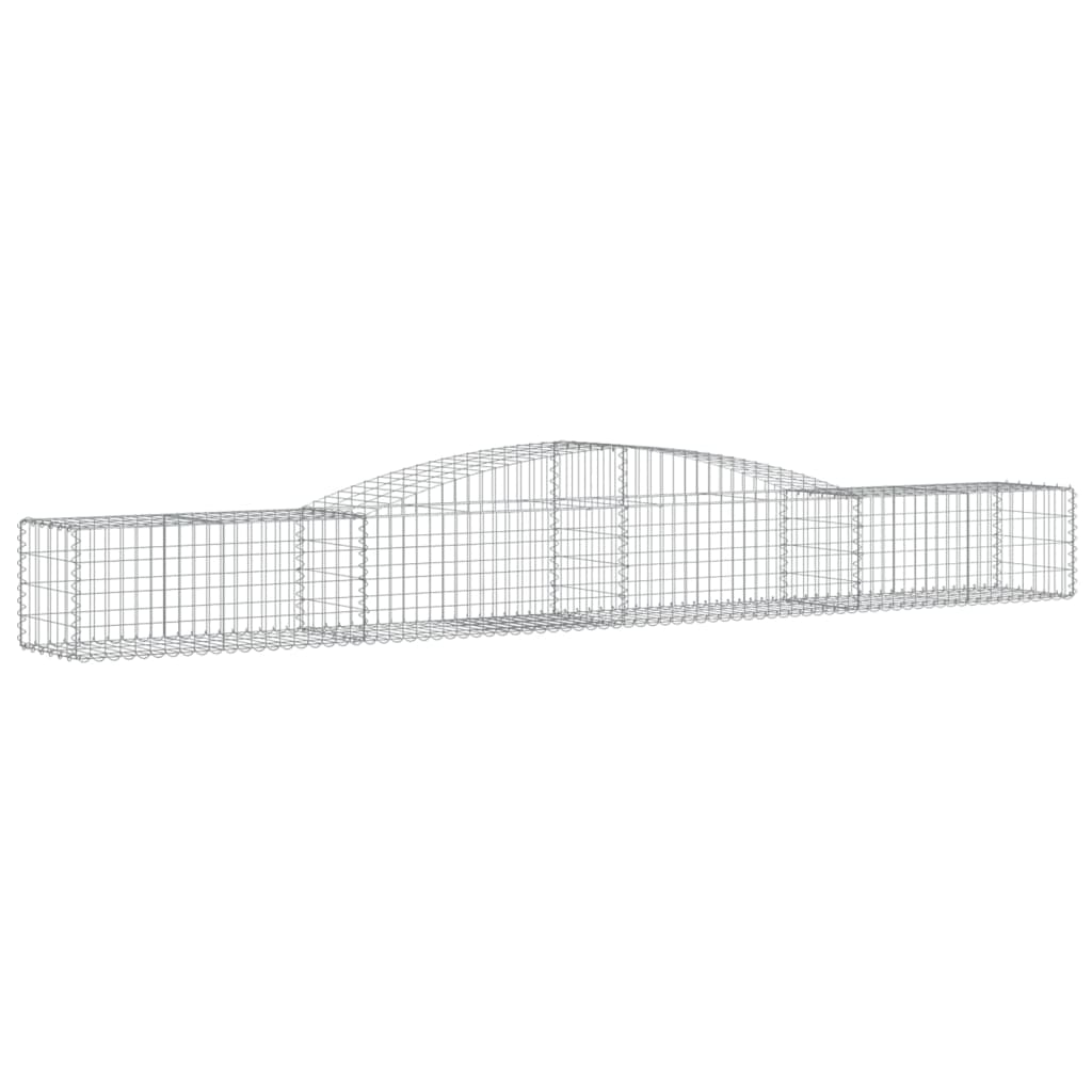 Paniers à gabions arqués 3 pcs 400x50x40/60 cm Fer galvanisé