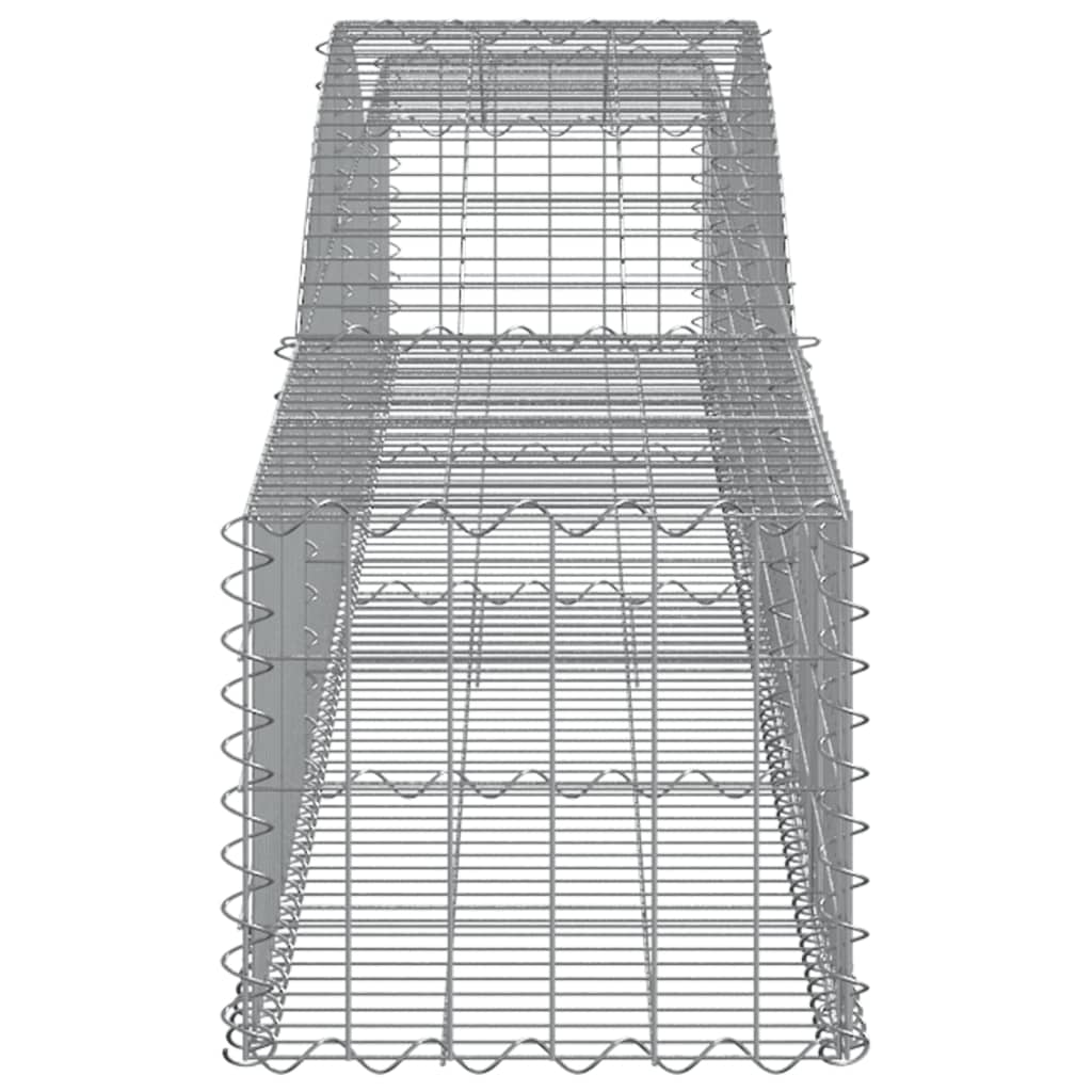 Paniers à gabions arqués 3 pcs 400x50x40/60 cm Fer galvanisé