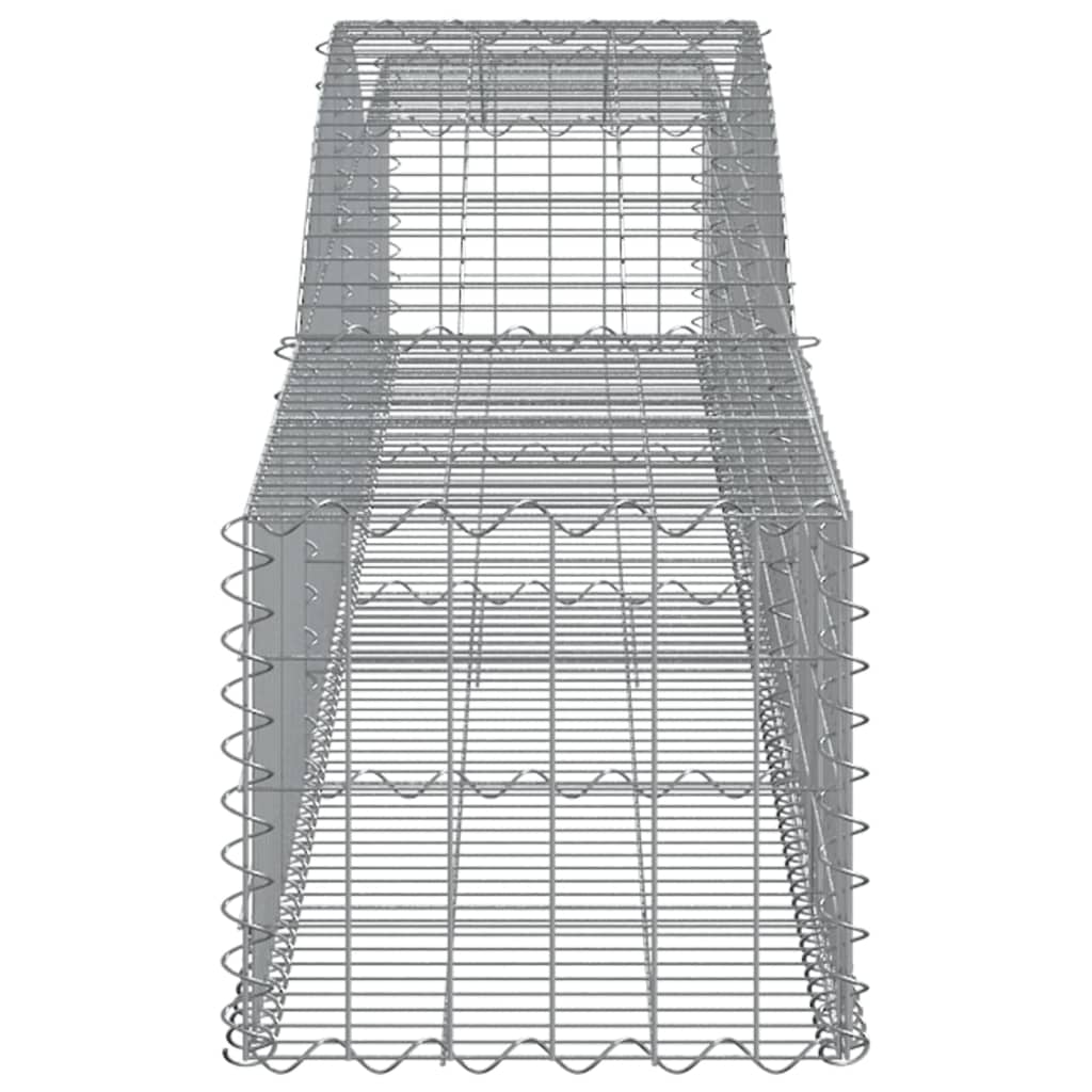 Paniers à gabions arqués 4 pcs 400x50x40/60 cm Fer galvanisé