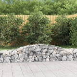 Paniers à gabions arqués 4 pcs 400x50x40/60 cm Fer galvanisé