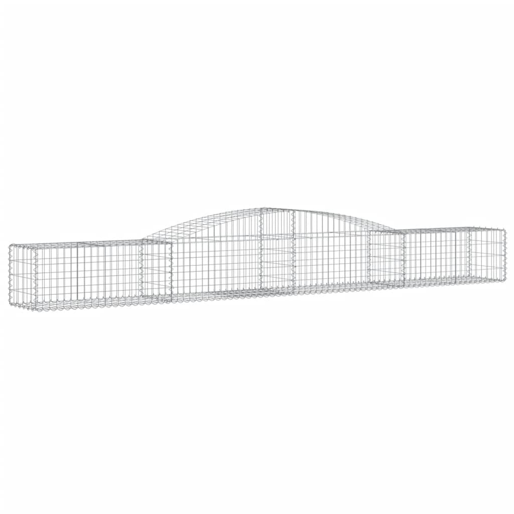 Paniers à gabions arqués 5 pcs 400x50x40/60 cm Fer galvanisé