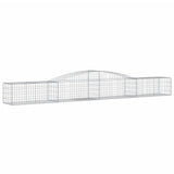 Paniers à gabions arqués 5 pcs 400x50x40/60 cm Fer galvanisé