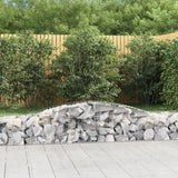 Paniers à gabions arqués 6 pcs 400x50x40/60 cm Fer galvanisé