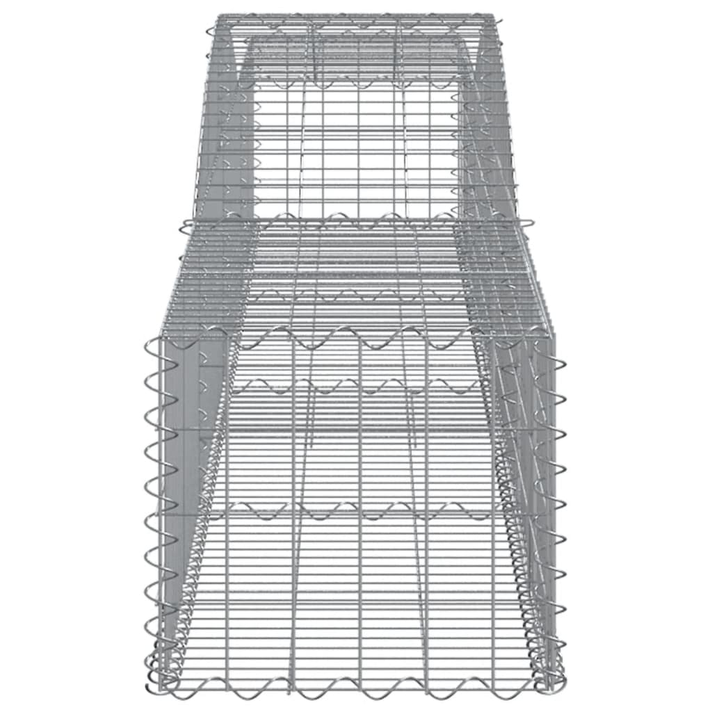 Paniers à gabions arqués 8 pcs 400x50x40/60 cm Fer galvanisé