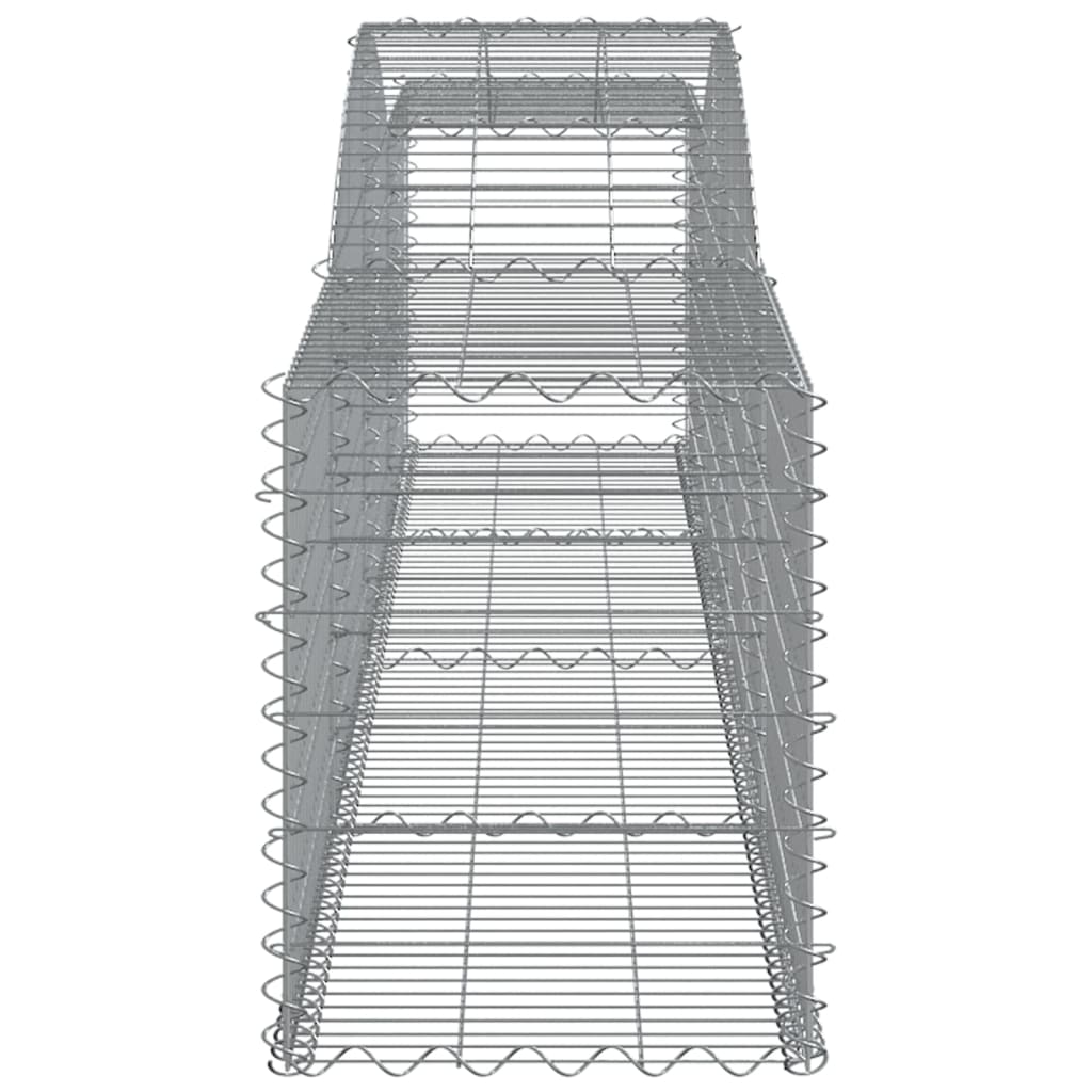 Paniers à gabions arqués 2 pcs 400x50x60/80 cm Fer galvanisé