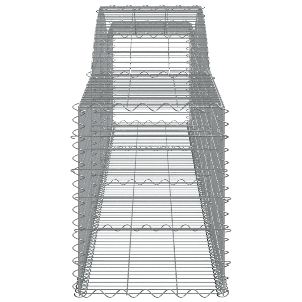 Paniers à gabions arqués 3 pcs 400x50x60/80 cm Fer galvanisé