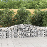 Paniers à gabions arqués 3 pcs 400x50x60/80 cm Fer galvanisé