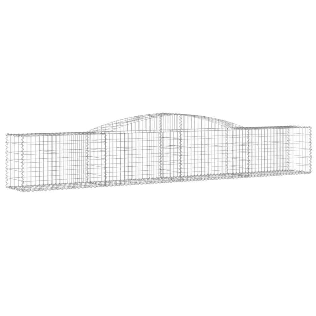 Paniers à gabions arqués 5 pcs 400x50x60/80 cm Fer galvanisé