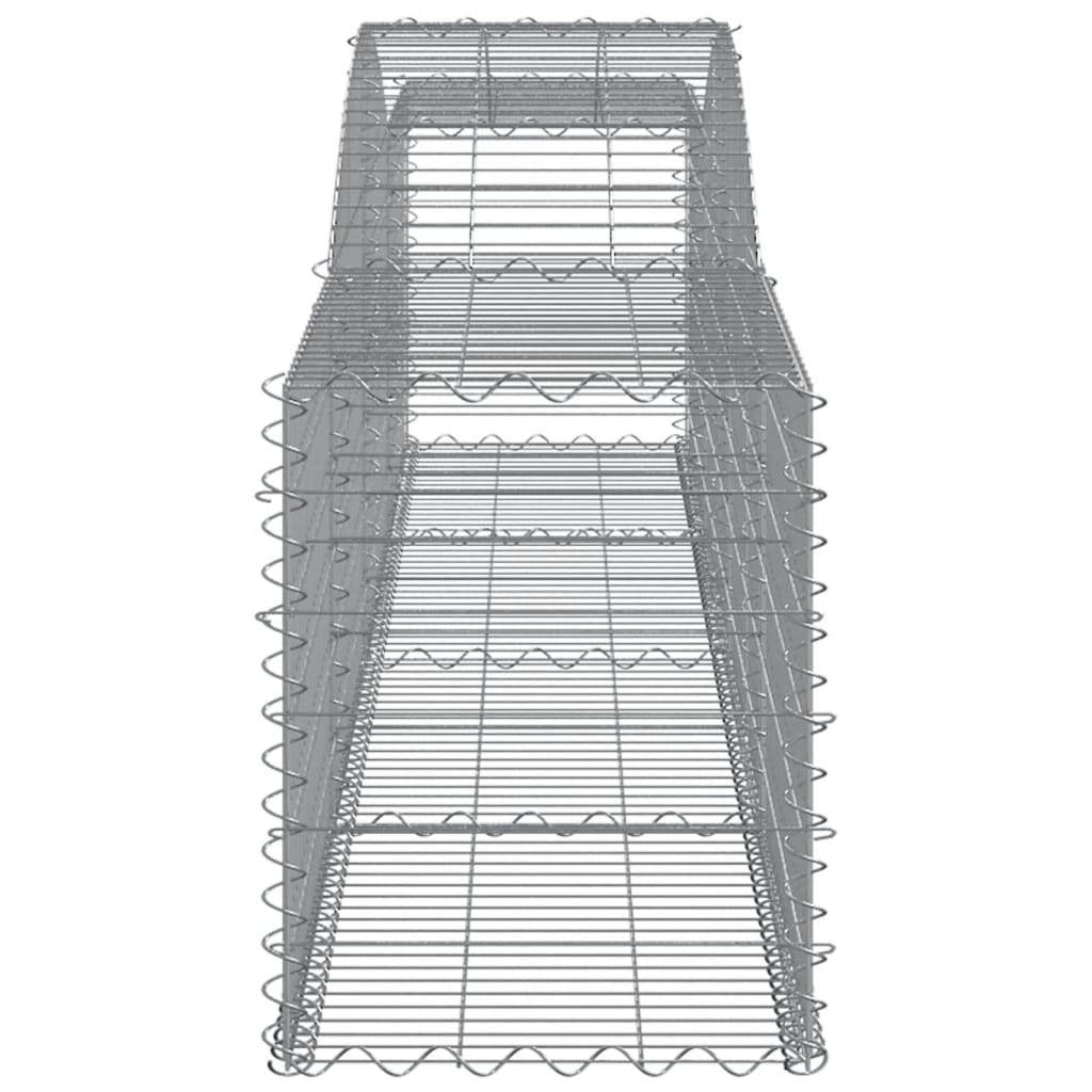 Paniers à gabions arqués 9 pcs 400x50x60/80 cm Fer galvanisé