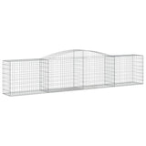 Paniers à gabions arqués 2 pcs 400x50x80/100 cm Fer galvanisé