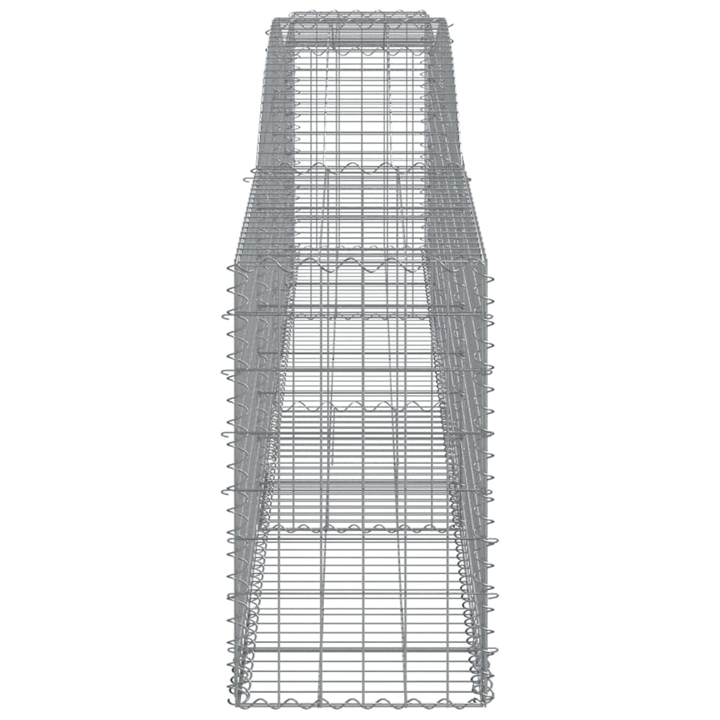 Paniers à gabions arqués 2 pcs 400x50x80/100 cm Fer galvanisé