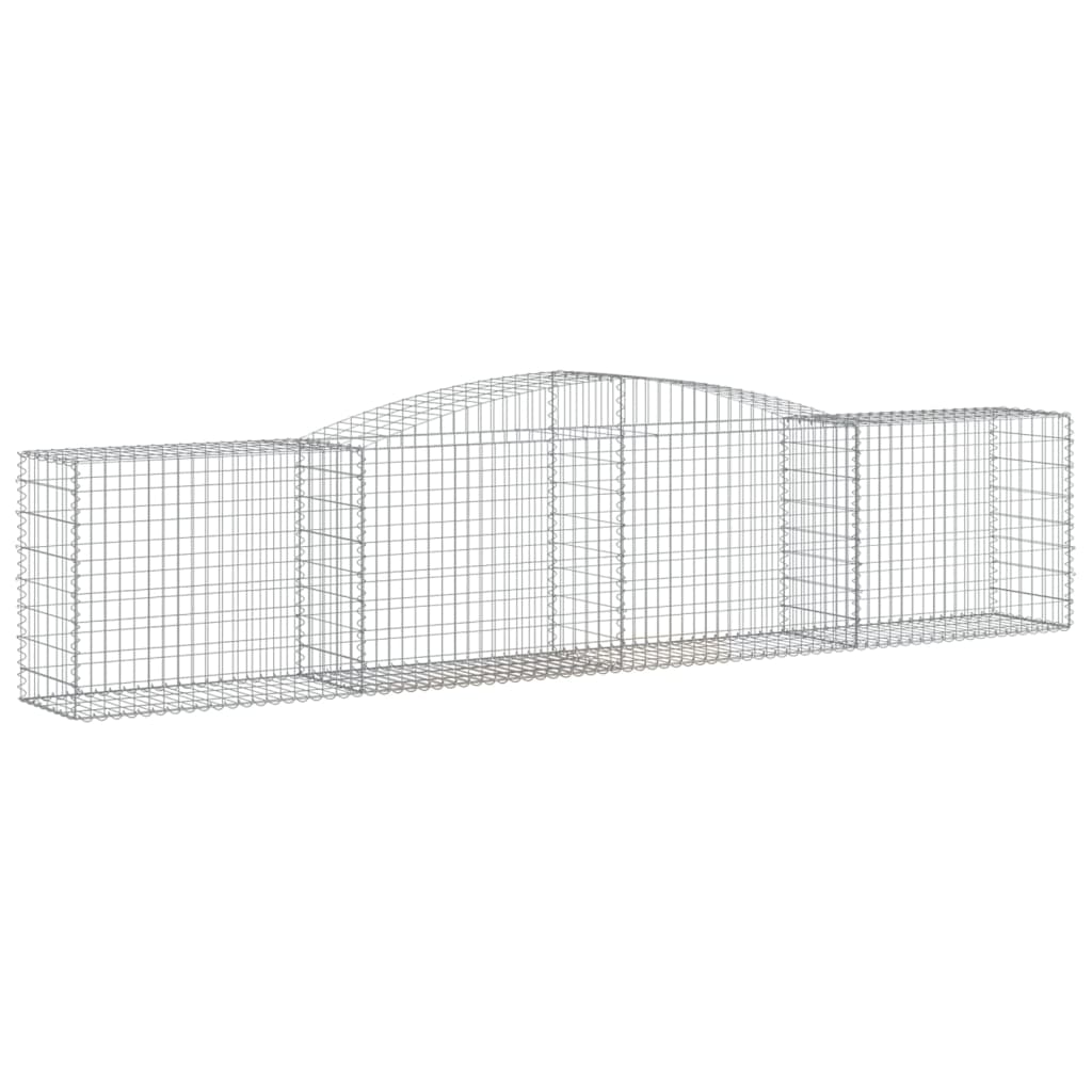 Paniers à gabions arqués 3 pcs 400x50x80/100 cm Fer galvanisé