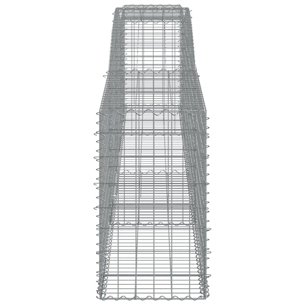 Paniers à gabions arqués 4 pcs 400x50x80/100 cm Fer galvanisé