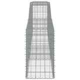 Paniers à gabions arqués 4 pcs 400x50x80/100 cm Fer galvanisé