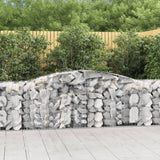 Paniers à gabions arqués 4 pcs 400x50x80/100 cm Fer galvanisé