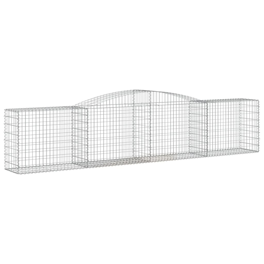 Paniers à gabions arqués 9 pcs 400x50x80/100 cm Fer galvanisé