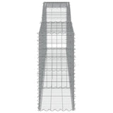 Paniers à gabions arqués 2 pcs 400x50x100/120 cm Fer galvanisé