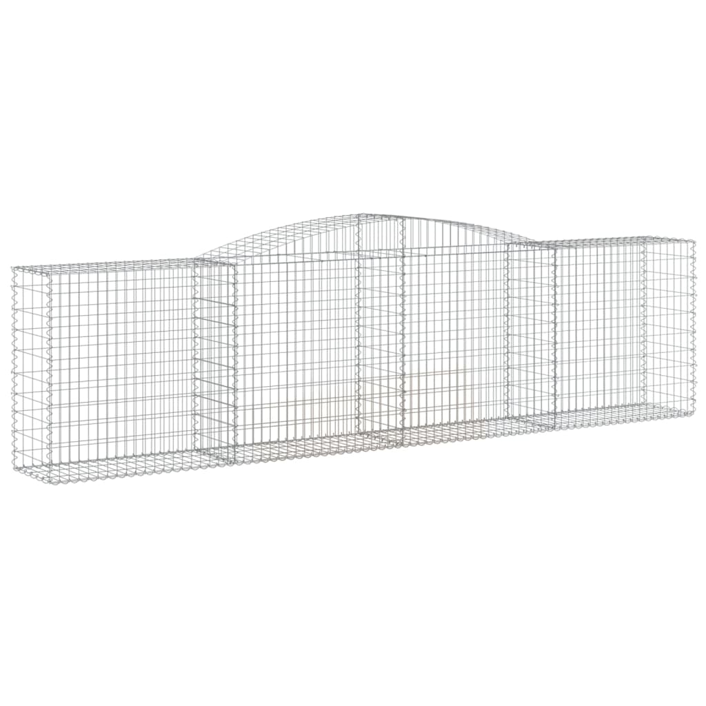 Paniers à gabions arqués 3 pcs 400x50x100/120 cm Fer galvanisé