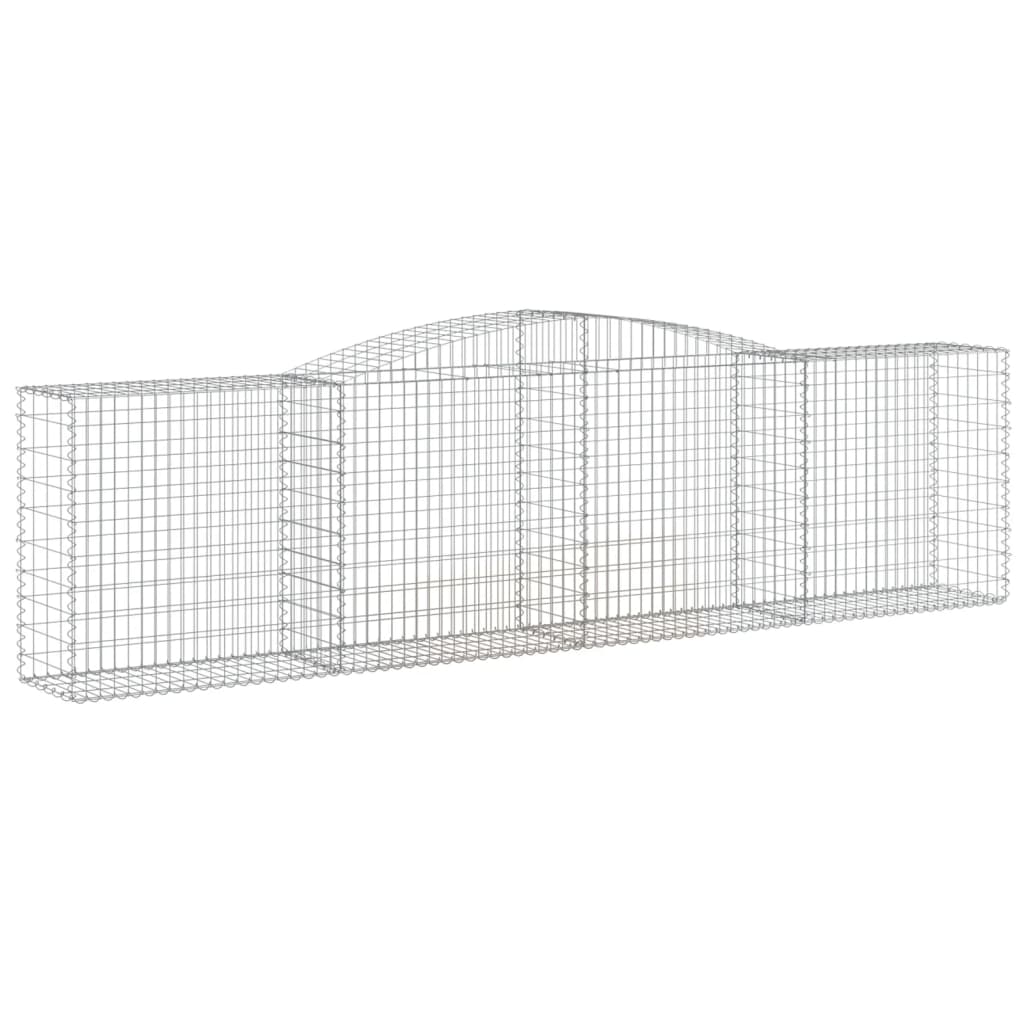 Paniers à gabions arqués 9 pcs 400x50x100/120 cm Fer galvanisé