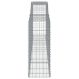 Paniers à gabions arqués 4 pcs 400x50x120/140 cm Fer galvanisé