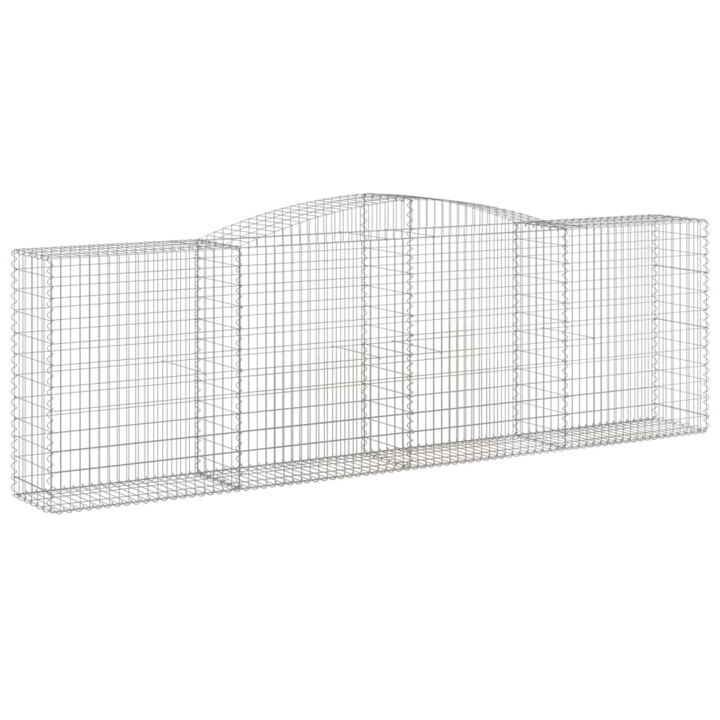 Paniers à gabions arqués 7 pcs 400x50x120/140 cm Fer galvanisé