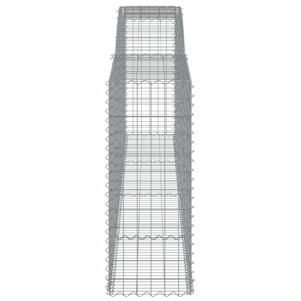 Paniers à gabions arqués 15 pcs 400x50x120/140 cm Fer galvanisé