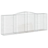 Paniers à gabions arqués 2 pcs 400x50x140/160 cm Fer galvanisé