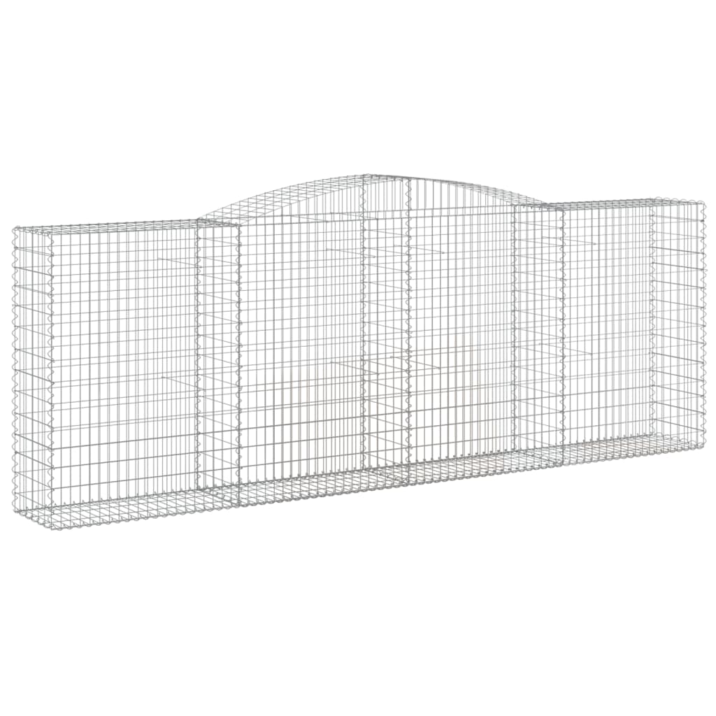 Paniers à gabions arqués 3 pcs 400x50x140/160 cm Fer galvanisé