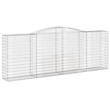 Paniers à gabions arqués 3 pcs 400x50x140/160 cm Fer galvanisé