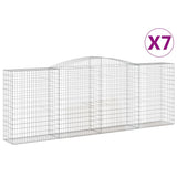 Paniers à gabions arqués 7 pcs 400x50x140/160 cm Fer galvanisé