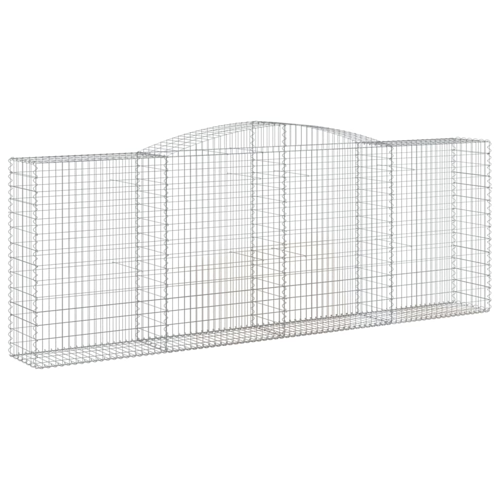 Paniers à gabions arqués 10 pcs 400x50x140/160 cm Fer galvanisé