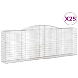 Paniers à gabions arqués 25 pcs 400x50x140/160 cm Fer galvanisé