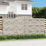 Paniers à gabions arqués 3 pcs 400x50x180/200 cm Fer galvanisé