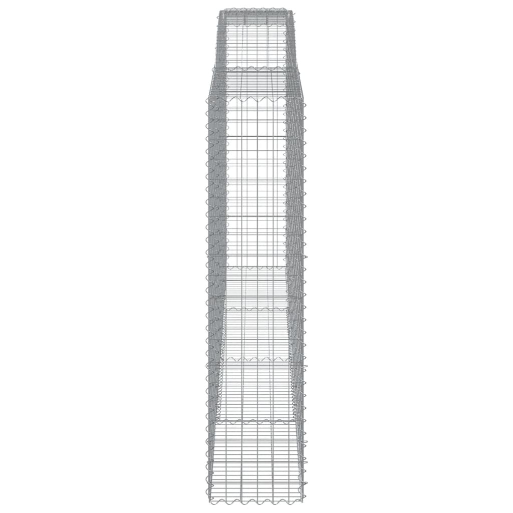 Paniers à gabions arqués 4 pcs 400x50x200/220 cm Fer galvanisé