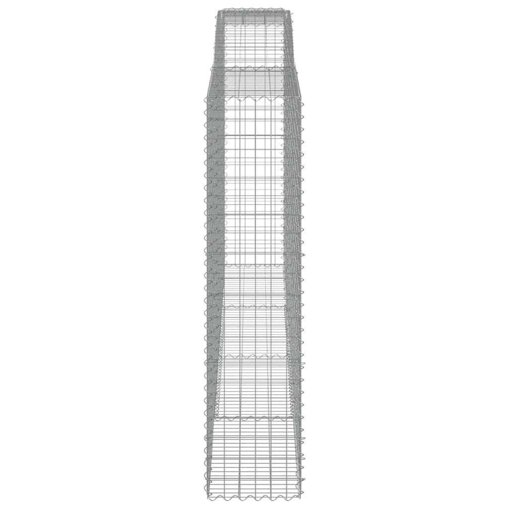 Paniers à gabions arqués 5 pcs 400x50x200/220 cm Fer galvanisé