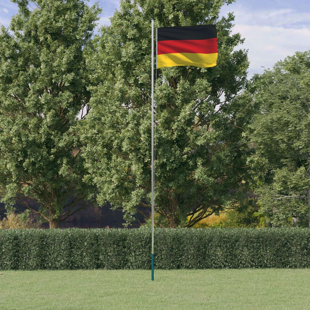 Germany Flag and Pole 6.23 m Aluminum