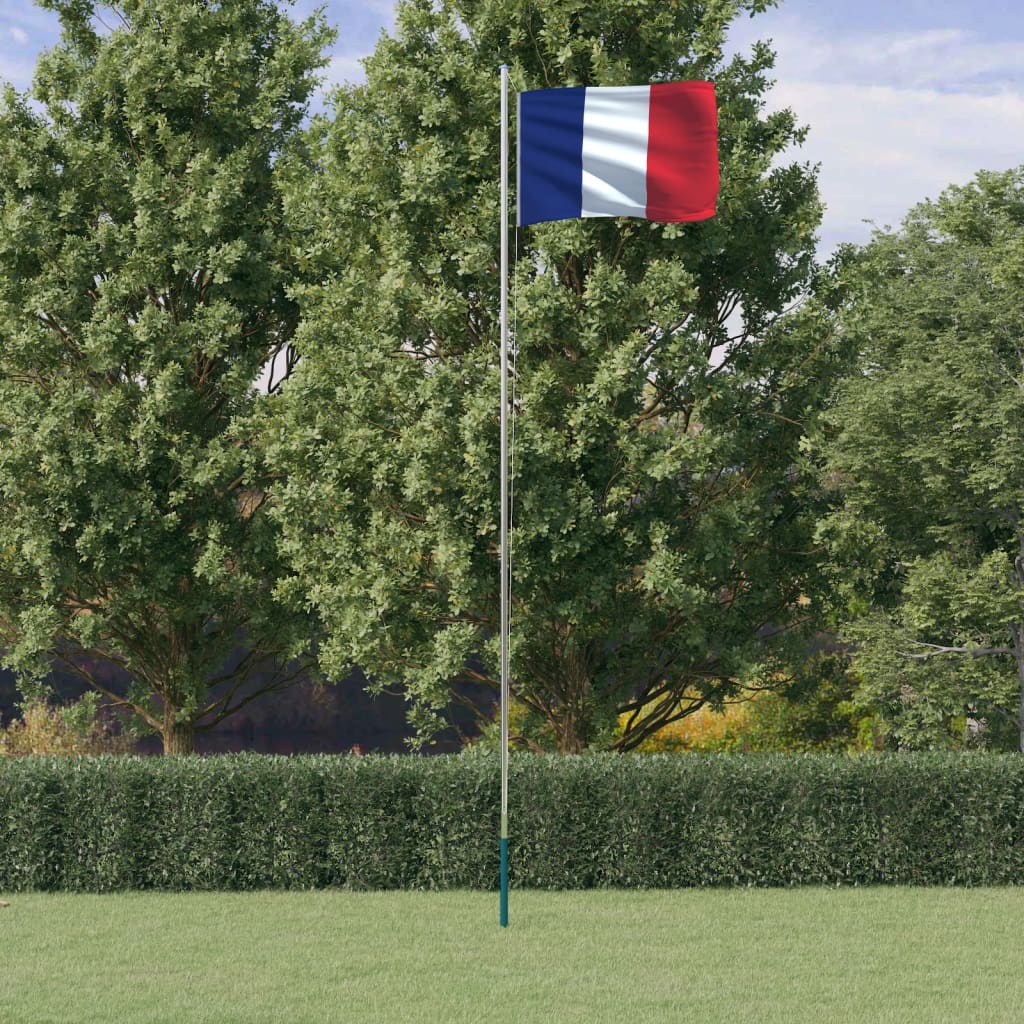 Flag of France and mast 6.23 m Aluminum