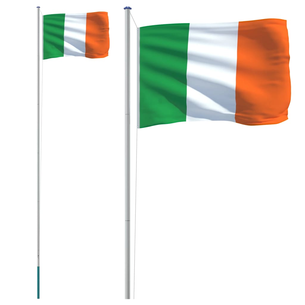 Drapeau de l'Irlande et mât 6,23 m Aluminium