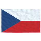 Czech flag and pole 6.23 m Aluminum