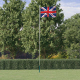 UK Flag and Pole 6.23m Aluminium