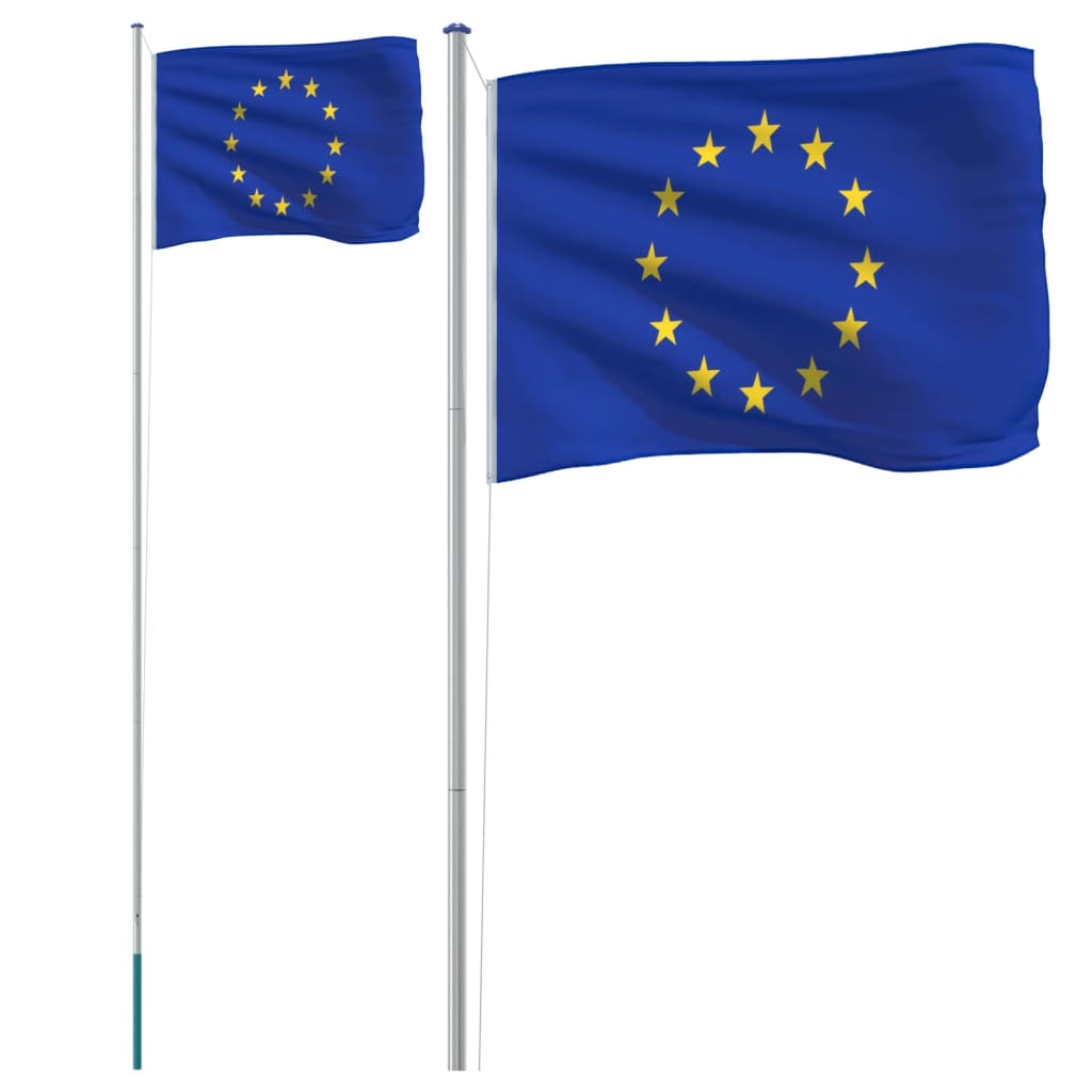 Drapeau de l'Europe et mât 6,23 m Aluminium