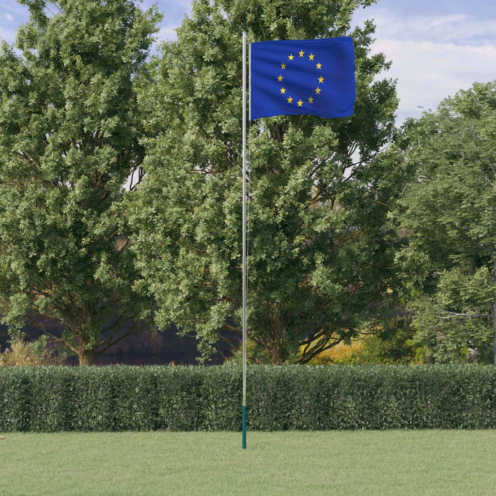 Drapeau de l'Europe et mât 6,23 m Aluminium