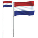 Netherlands Flag and Pole 5.55m Aluminum