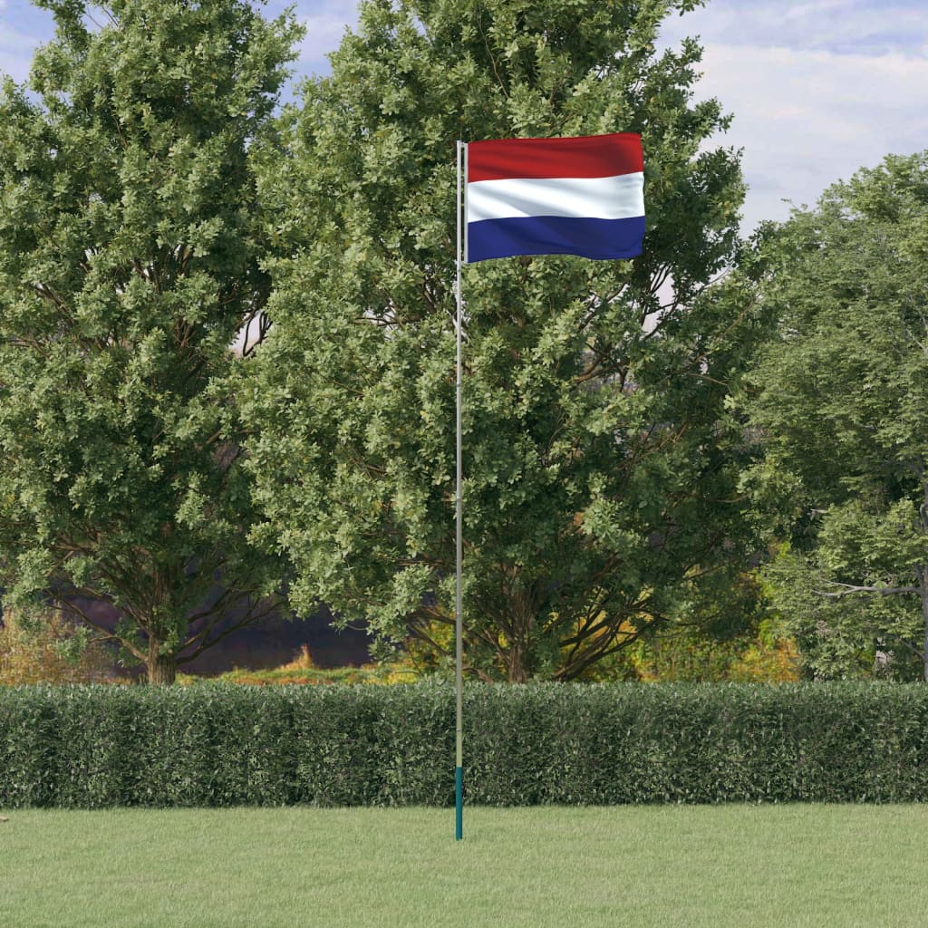 Netherlands Flag and Pole 5.55m Aluminum