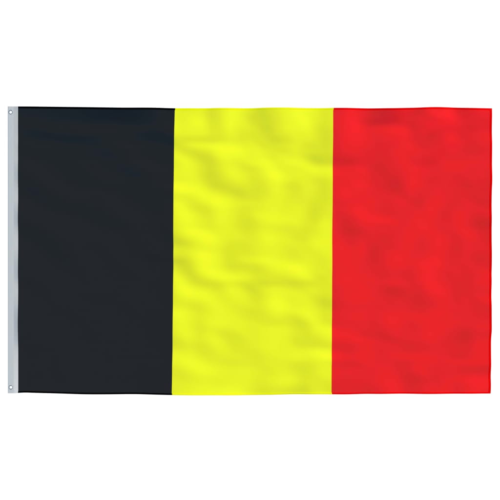 Drapeau de la Belgique et mât 5,55 m Aluminium