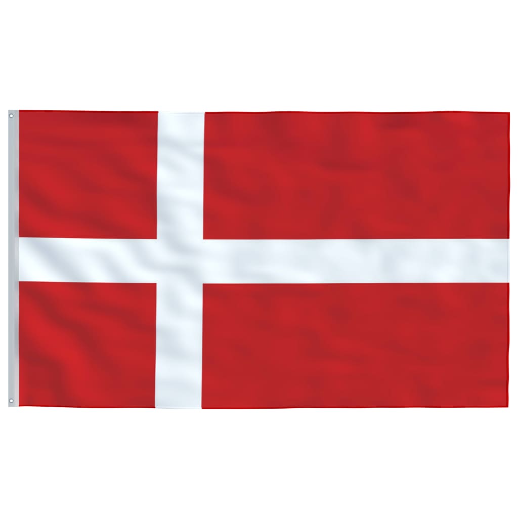 Denmark Flag and Pole 5.55m Aluminum