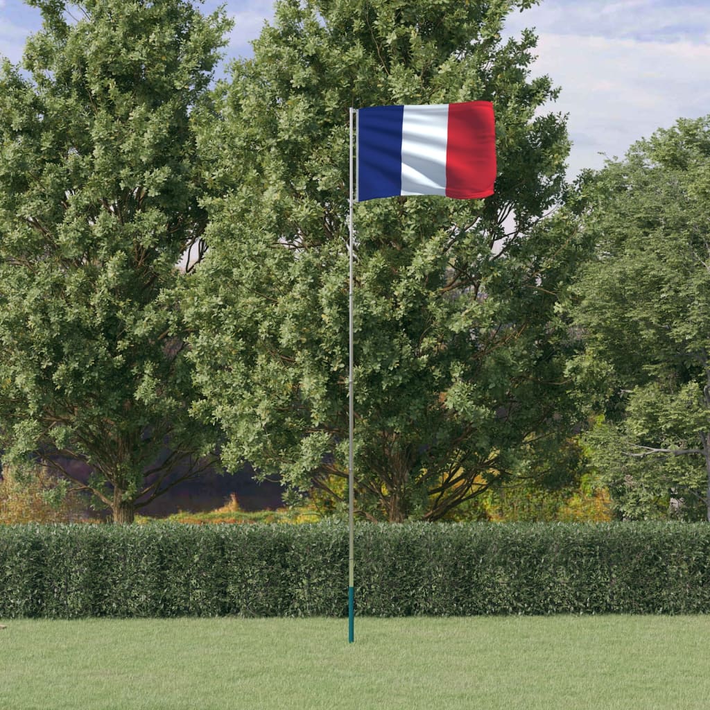 Flag of France and mast 5.55 m Aluminum